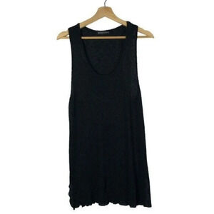 Michelle By Comune Black Textured Knit Scoop Neck Tank Top M